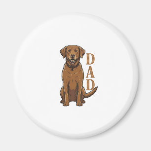 Vintage Brown Dog Dad Shirt Design_1 Magnet