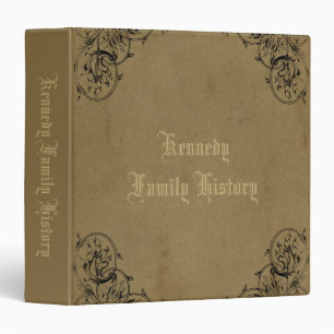 Vintage Brown Family History Custom Binder