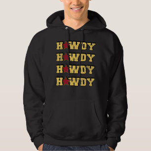 Vintage Brown Howdy Rodeo Western Country Texas Hoodie