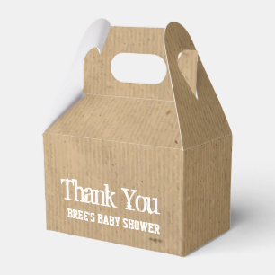 VINTAGE Brown Kraft Paper Party Favour Boxes