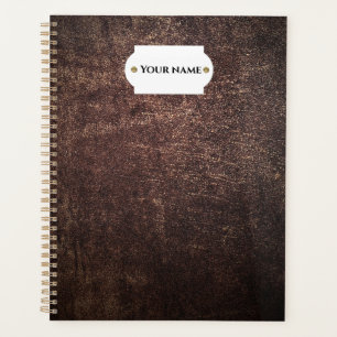 Vintage brown leather  planner