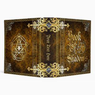 🔮Vintage Brown Medieval Witchcraft Book Of Shad Binder
