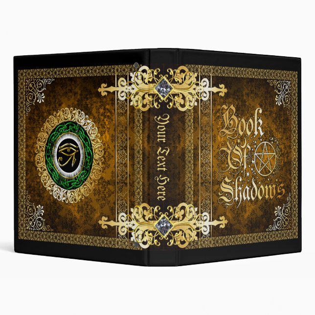 Vintage Brown Medieval Witchcraft Book Of Shadows Binder (Background)
