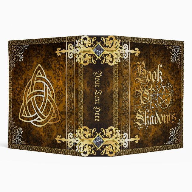 Vintage Brown Medieval Witchcraft Book Of Shadows Binder (Background)