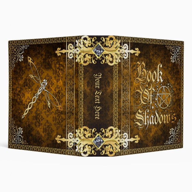 Vintage Brown Medieval Witchcraft Book Of Shadows Binder (Background)