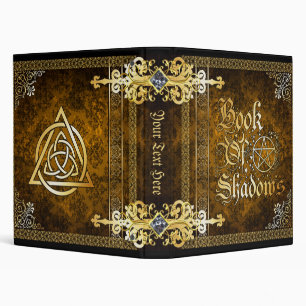 Vintage Brown Medieval Witchcraft Book Of Shadows Binder