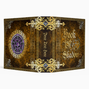 Vintage Brown Medieval Witchcraft Book Of Shadows Binder