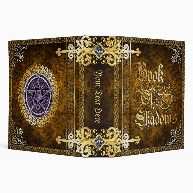 Vintage Brown Medieval Witchcraft Book Of Shadows Binder (Background)