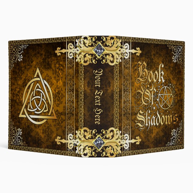 Vintage Brown Medieval Witchcraft Book Of Shadows Binder (Background)