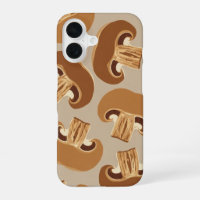 Vintage Brown Mushroom Slice Pattern