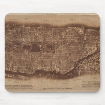 Vintage Brown New York City Map The Lionel Pincus