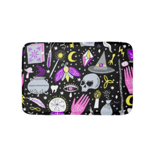 Vintage brown-orange tartan plaid. bath mat