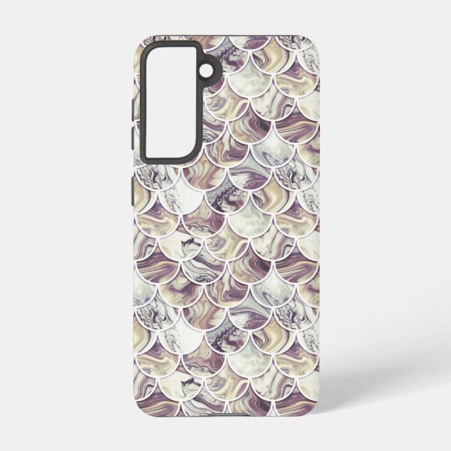 Vintage brown scales samsung galaxy s21 case (Back)