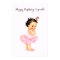 Vintage Brunette Baby Girl Ballerina Tutu Pink