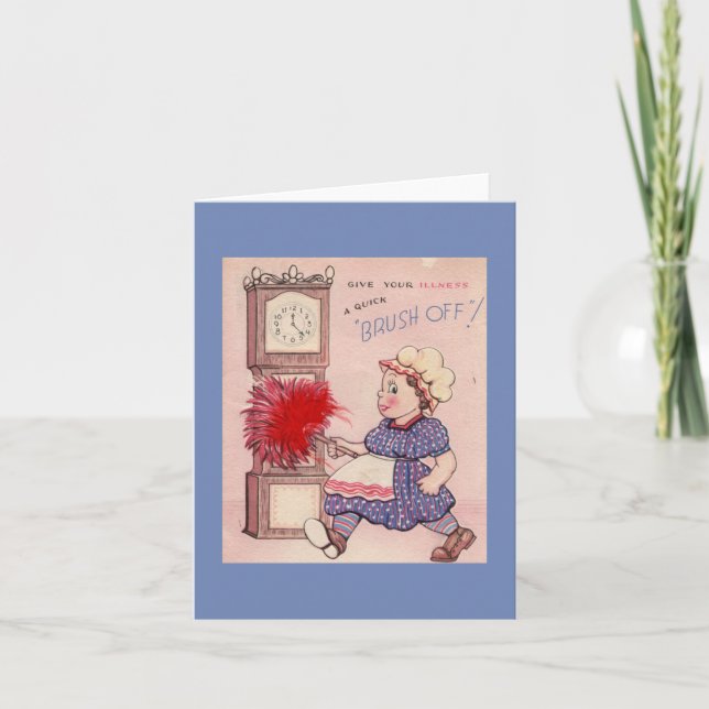 Vintage "Brush Off" Get Well Card (Front)