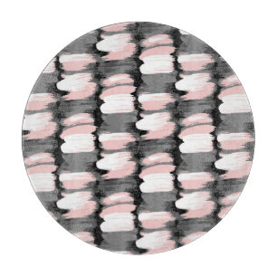 Vintage brush strokes, grey-pink decor. cutting board