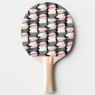 Vintage brush strokes, grey-pink decor. ping pong paddle