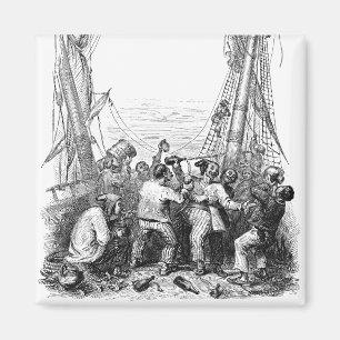 Vintage Buccaneers and a Shipwrecked Pirate Ship Magnet