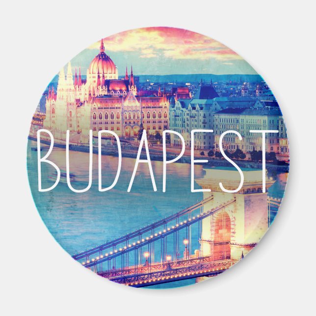 Vintage Budapest Magnet (Front)