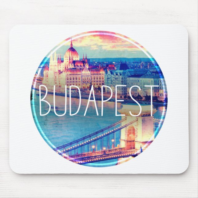 Vintage Budapest Mouse Pad (Front)