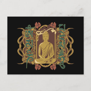 Vintage Buddha Mantra Postcard