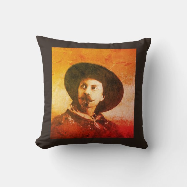 Vintage Buffalo Bill Throw Cushion (Front)