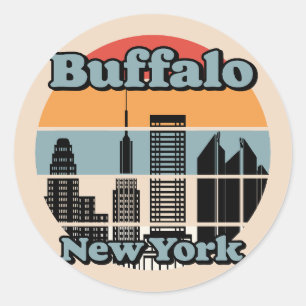 Vintage Buffalo New York Classic Round Sticker