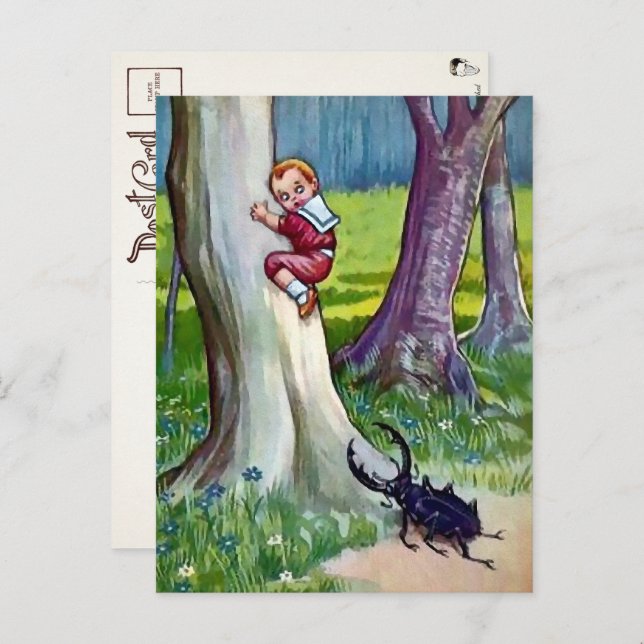 Vintage Bug Attack Postcard (Front/Back)