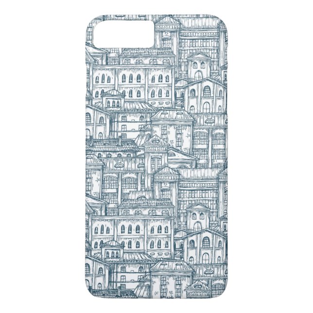 Vintage Building Pattern Case-Mate iPhone Case (Back)