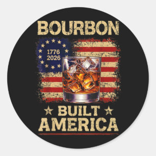 Vintage Built Aamerica Patriotic 250 Years 4 Classic Round Sticker