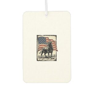 Vintage Bull American Flag Western Shirt Design_1 Air Freshener