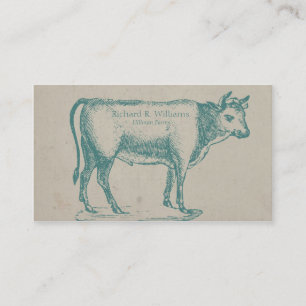 Vintage Bull Cow Business Card