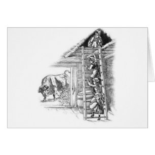 Vintage Bull in Barn