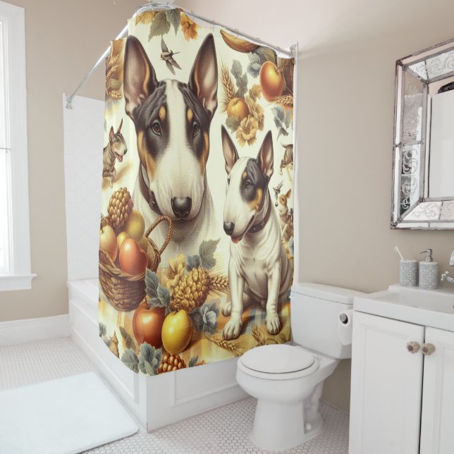 Vintage Bull Terrier Painting (In Situ)