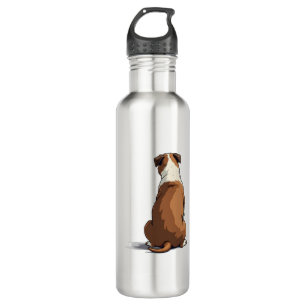 Vintage Bulldog Rear View Illustration Dog Lover G 710 Ml Water Bottle