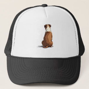 Vintage Bulldog Rear View Illustration Dog Lover G Trucker Hat