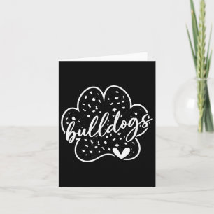 Vintage Bulldogs Team Pride School Spirit Back To  Card