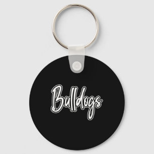 Vintage Bulldogs Team Pride School Spirit Back To Keychain