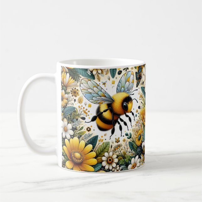 Vintage Bumblebee Coffee Mug (Left)