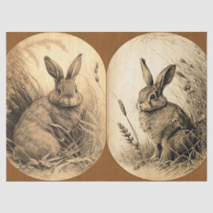Vintage Bunnies  Tissue Paper