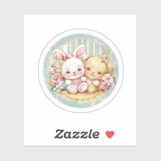 Vintage bunny and bear