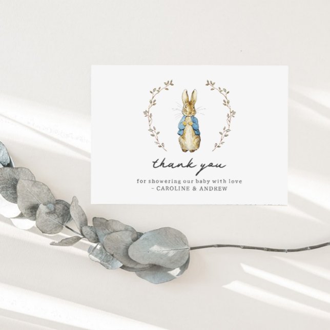 Vintage Bunny Baby Shower Thank You Card (Creator Uploaded)