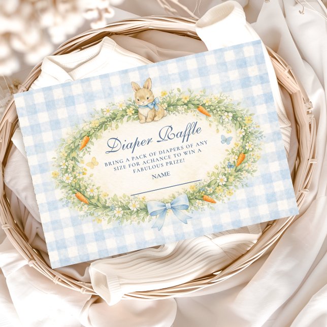 Vintage Bunny Garden Diapper Raffle Enclosure Card (Creator Uploaded)