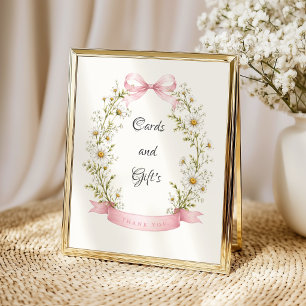 Vintage Bunny Gingham Baby Shower Tabletop Sign