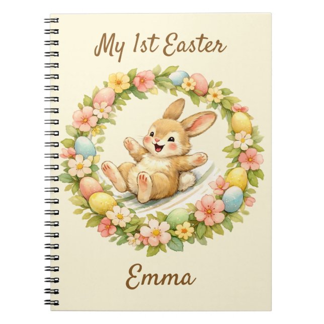 Vintage Bunny My First Easter Notebook (Front)