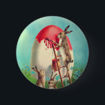 Vintage Bunny Painting Easter Eggs  2 Inch Round Button<br><div class="desc">Vintage Bunny Painting Easter Eggs button</div>