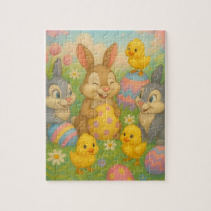 Vintage Bunny/Rabbit Easter Egg/Spring Jigsaw Puzzle