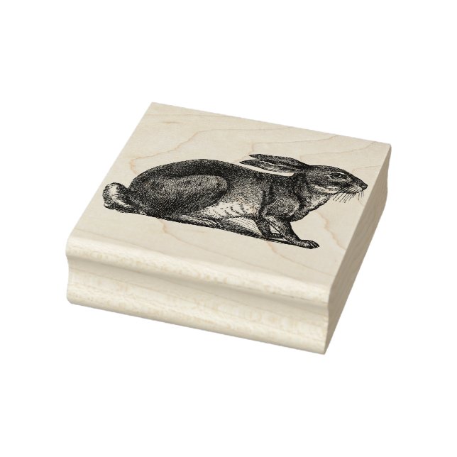 Vintage bunny rubber stamp (Stamp)