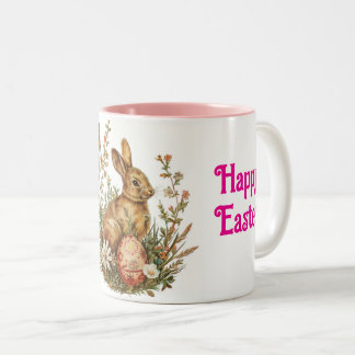 Vintage Bunny With Egg Easter Mug