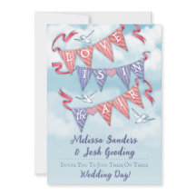 Vintage Bunting Wedding Invitations 
